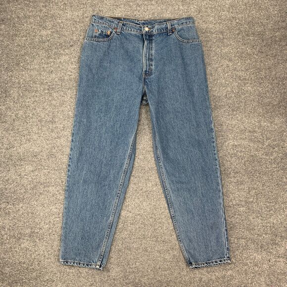 Vintage Levis Jeans Womens 16 Relaxed Tapered Leg 550 Red Tab Made Canada 90s - Picture 2 of 14